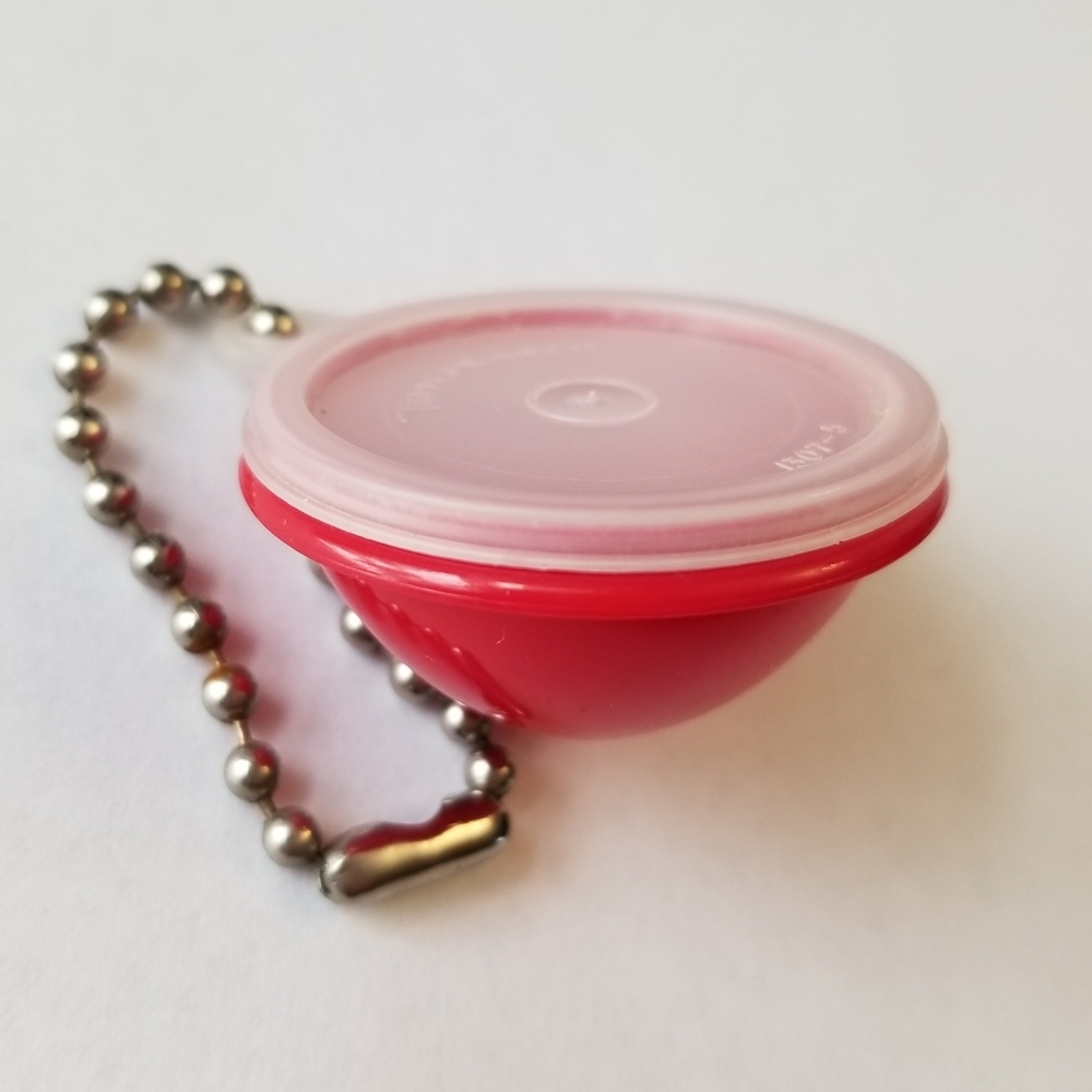 ❗Vintage Tupperware Miniature Wonderlier Bowl Keychain Cherry Red❗